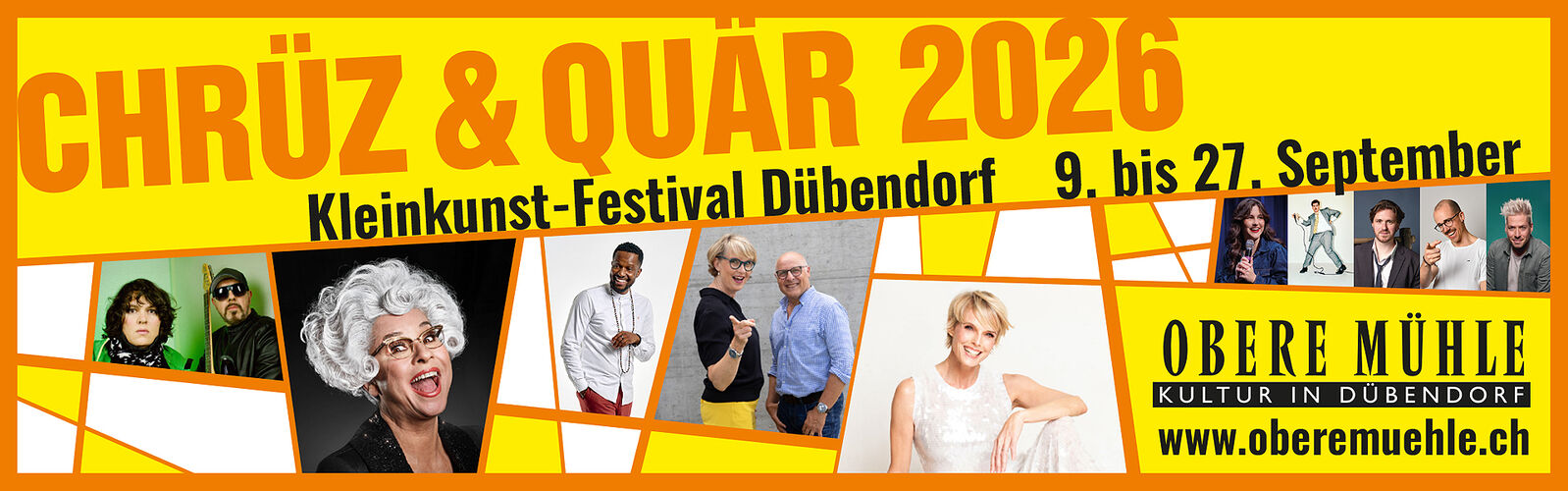 Kleinkunst-Festival Chrüz & Quär vom 9. bis 27. September 2026